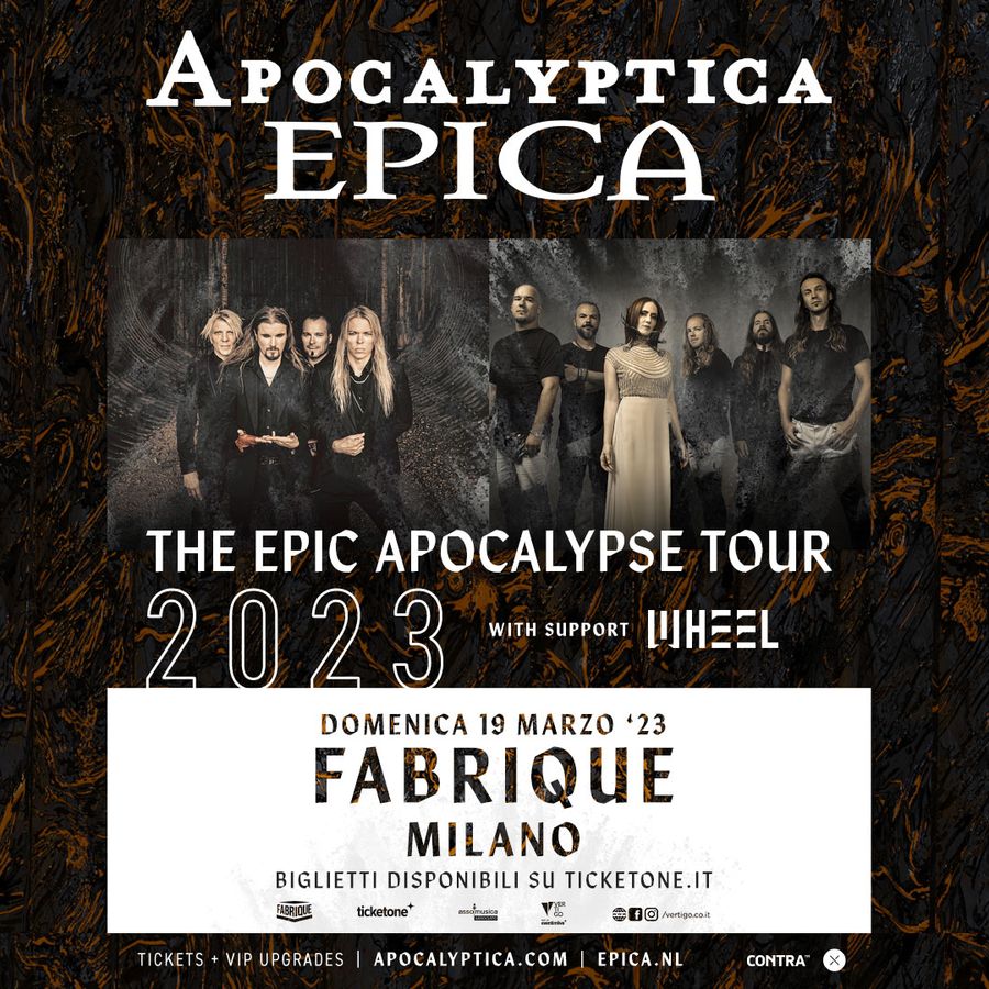 Epica Apocalyptica locandina data Milano