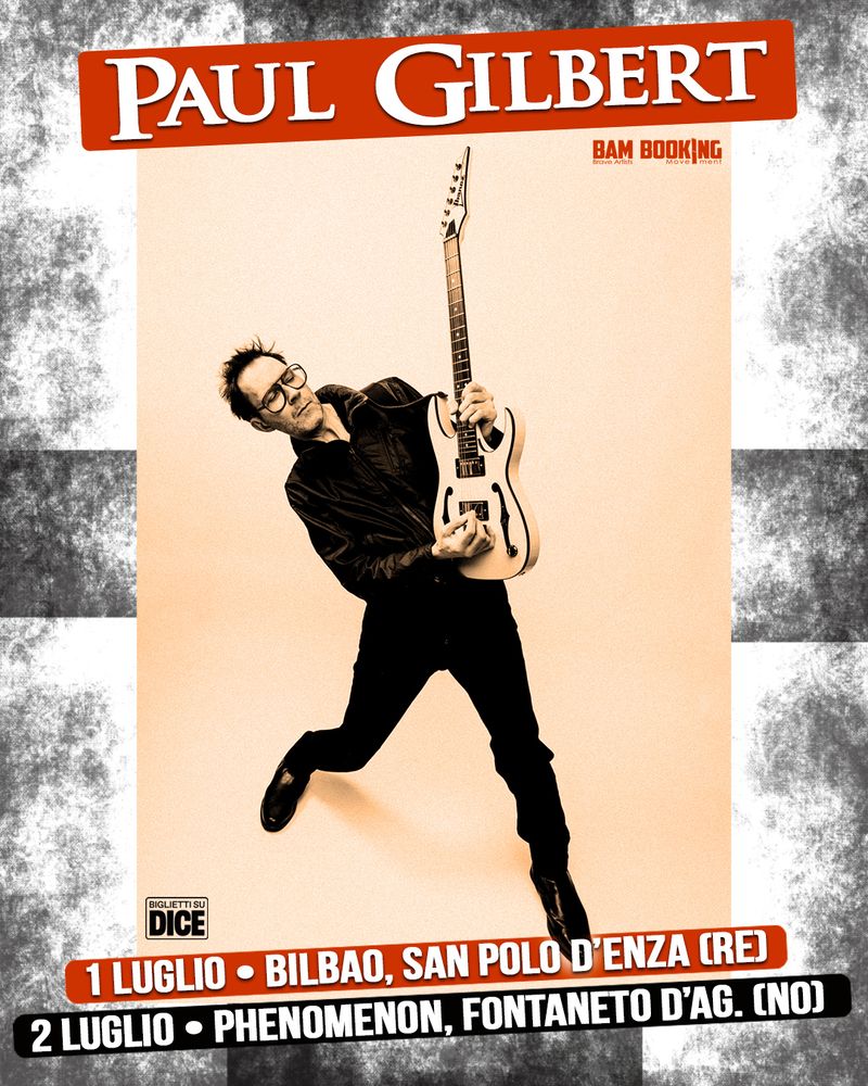 locandina concerti italia 2025 Paul Gilbert